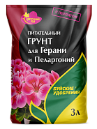 Грунт питательный Цветочный рай для гераниевых