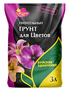 Грунт питательный Цветочный рай для цветов